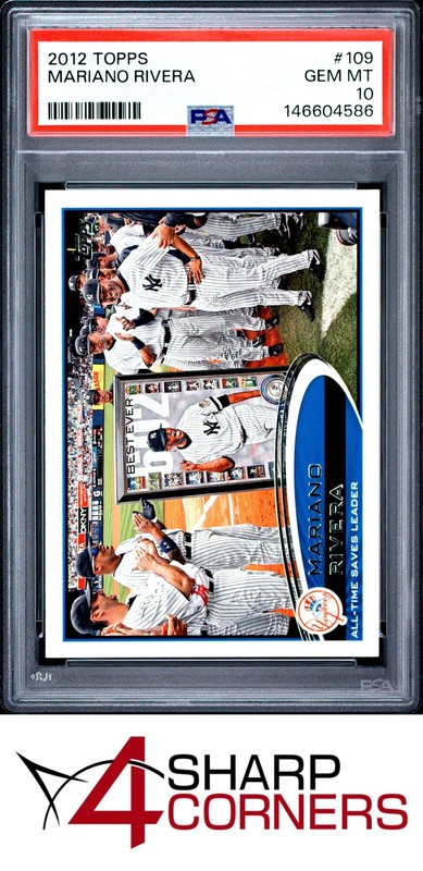 2012 TOPPS #109 MARIANO RIVERA YANKEES HOF PSA 10