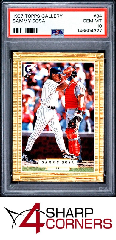 1997 TOPPS GALLERY #84 SAMMY SOSA CUBS PSA 10