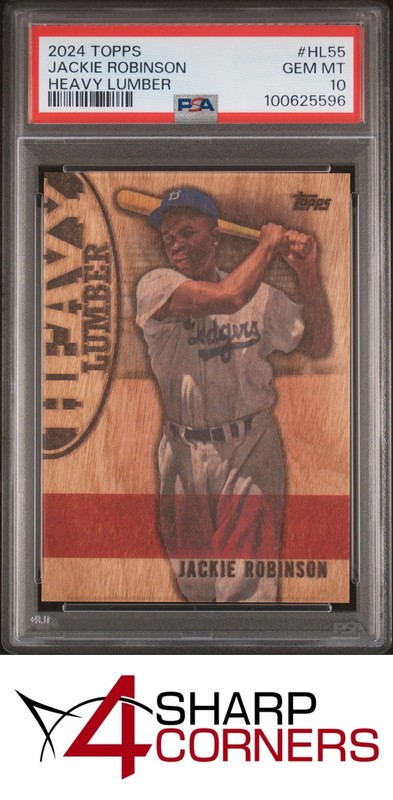 2024 TOPPS HEAVY LUMBER UPDATE #HL55 JACKIE ROBINSON HOF PSA 10