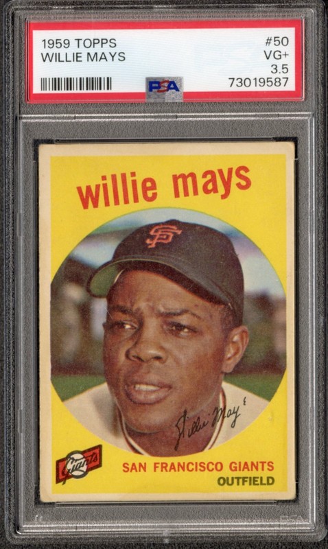 1959 Topps Willie Mays #50 PSA 3.5 VERY GOOD PLUS HOF