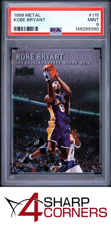 1999 METAL #115 KOBE BRYANT LAKERS HOF PSA 9