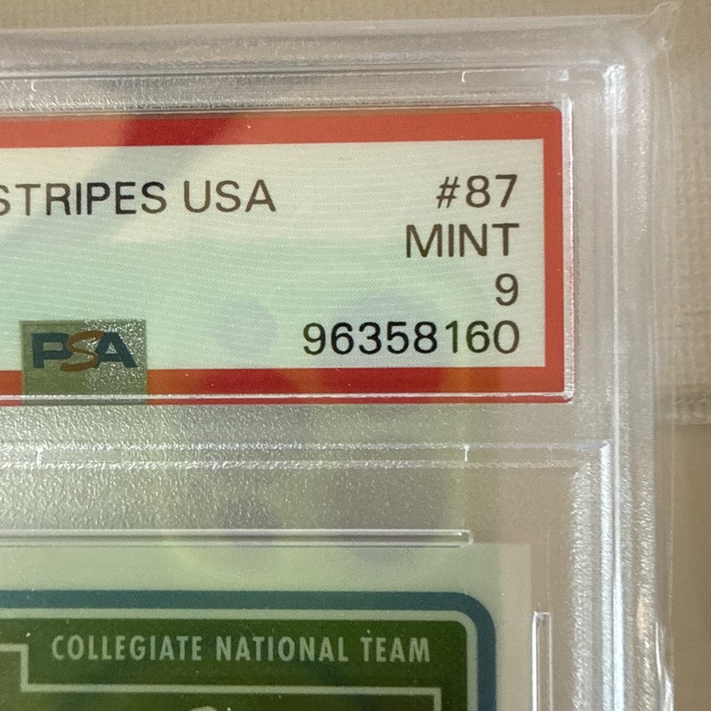 2023 Panini Stars & Stripes USA Stars: # 87 Paul Skenes PSA 9 MINT view 2