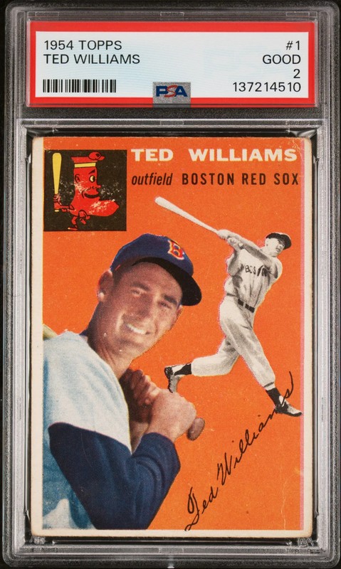 1954 Topps Ted Williams #1 PSA 2