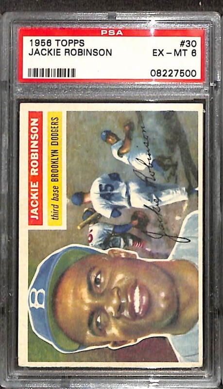 1956 Topps #30 Jackie Robinson Dodgers PSA 5 EX 08227500 