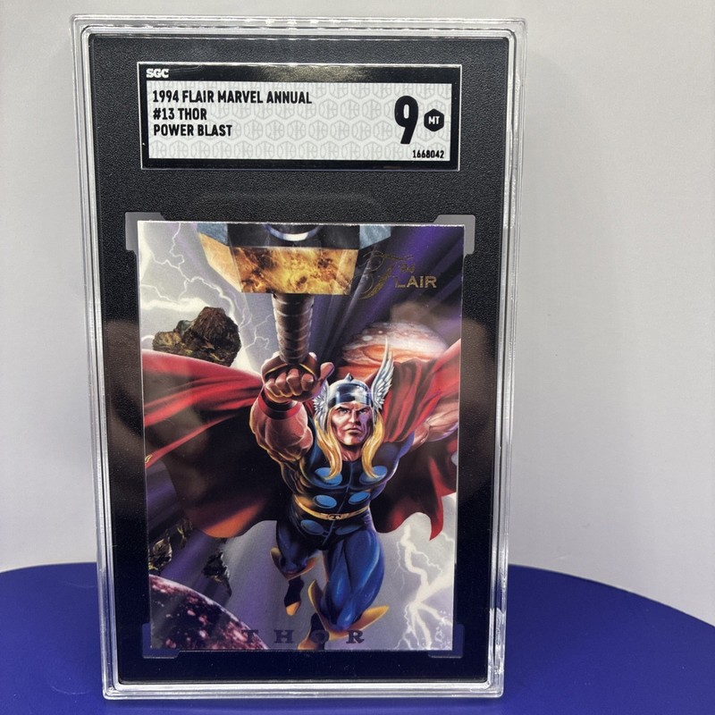 1994 Flair Marvel Annual #13 Thor Power Blast SGC 9 MINT