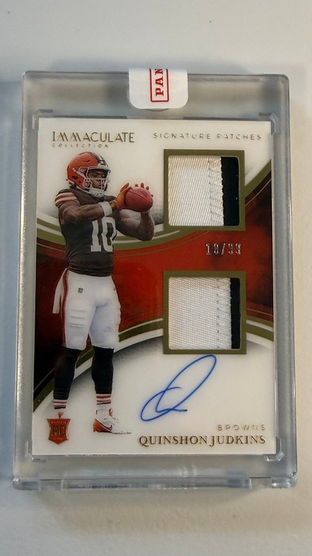 2025 Immaculate #ISPR-WJN Quinshon Judkins 2-clr patch auto rc #-99