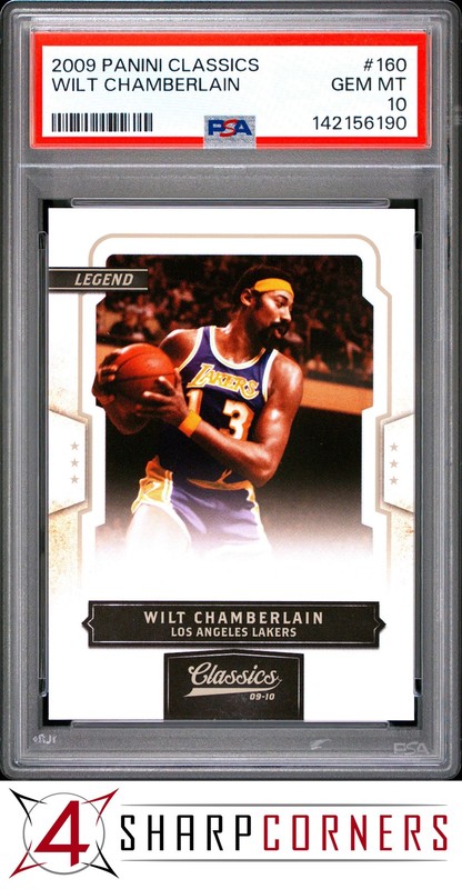 2009 PANINI CLASSICS #160 WILT CHAMBERLAIN HOF #/999 POP 1 PSA 10