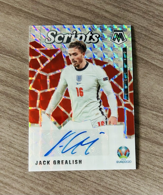 2020 Panini Mosaic Euro Jack Grealish Auto Card