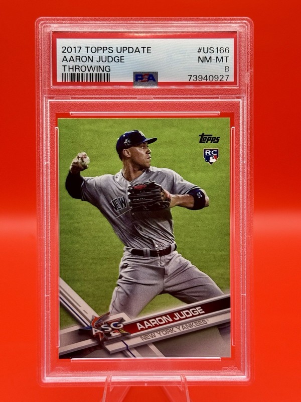 2017 Topps Update Series - All-Star Aaron Judge #US166 Rainbow Foil (RC) PSA 8