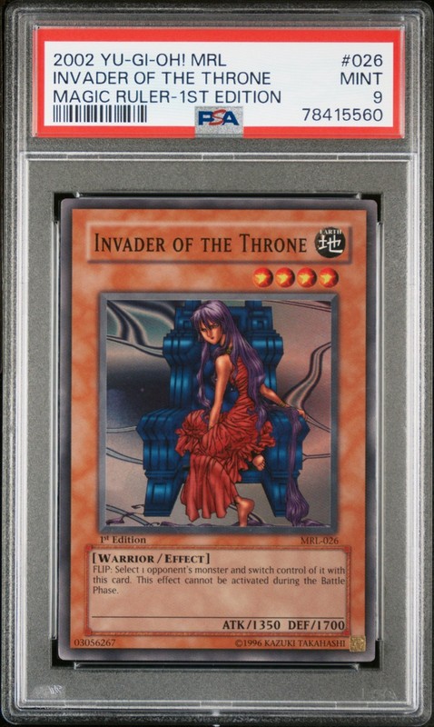 Yu-Gi-Oh Magic Ruler 1st Edition Invader Of The Throne MRL-026 PSA 9