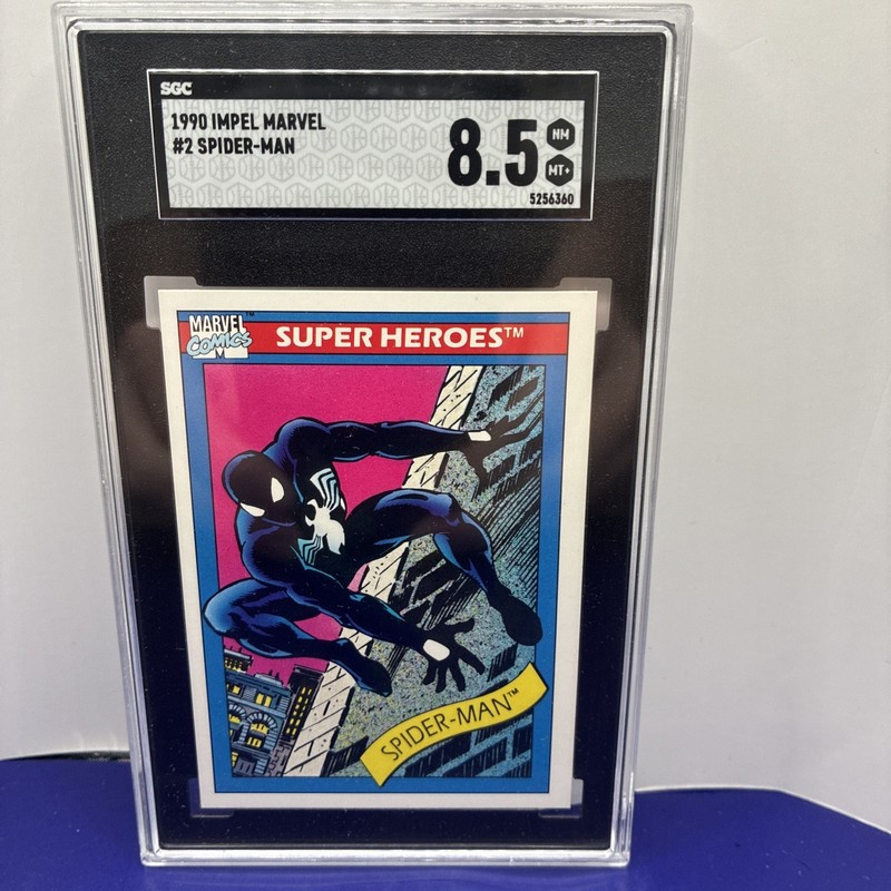 1990 Impel Marvel Universe  #2 Spider-Man SGC 8.5 NMMT+
