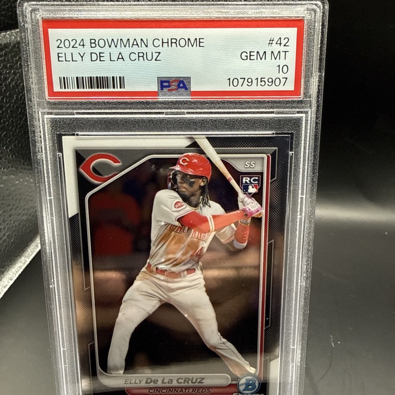 2024 Bowman Chrome ELLY DE LA CRUZ RC #42 PSA 10 Rookie view 2