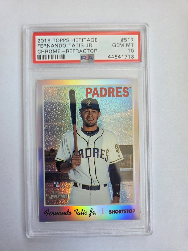 Topps 2019 Heritage Fernando Tatis Jr #517 Chrome Refractor PSA 10 /569