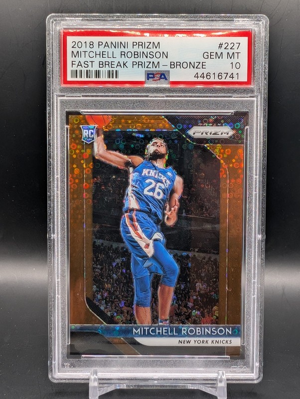 2018-19 Panini Prizm Fast Break Bronze Prizm #/20 Mitchell Robinson RC PSA 10 
