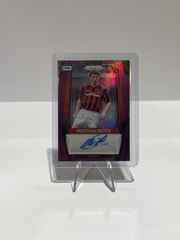 2025-26 Panini Prizm FIFA Marco Van Basten Purple Auto /10 AC Milan #S-MVB