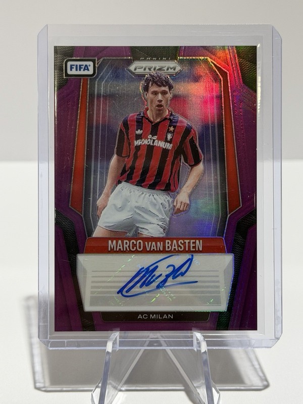 2025-26 Panini Prizm FIFA Marco Van Basten Purple Auto /10 AC Milan #S-MVB view 2