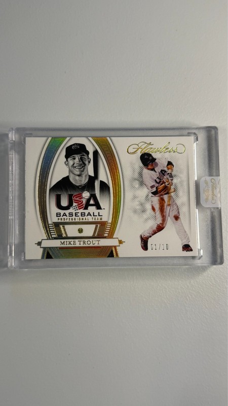 2022 Flawless #62 Mike Trout USA diamond 1/10 ebay 1/1