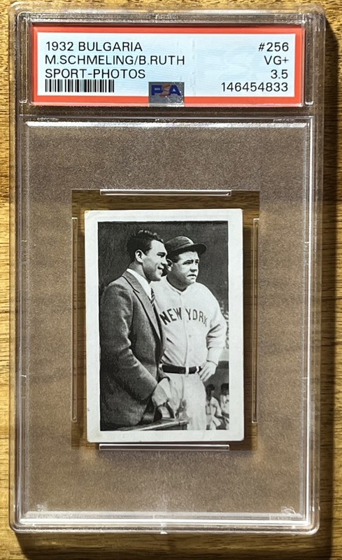 1932 Babe Ruth Max Schmeling #256 PSA 3.5 Bulgaria Sport Photos HOF