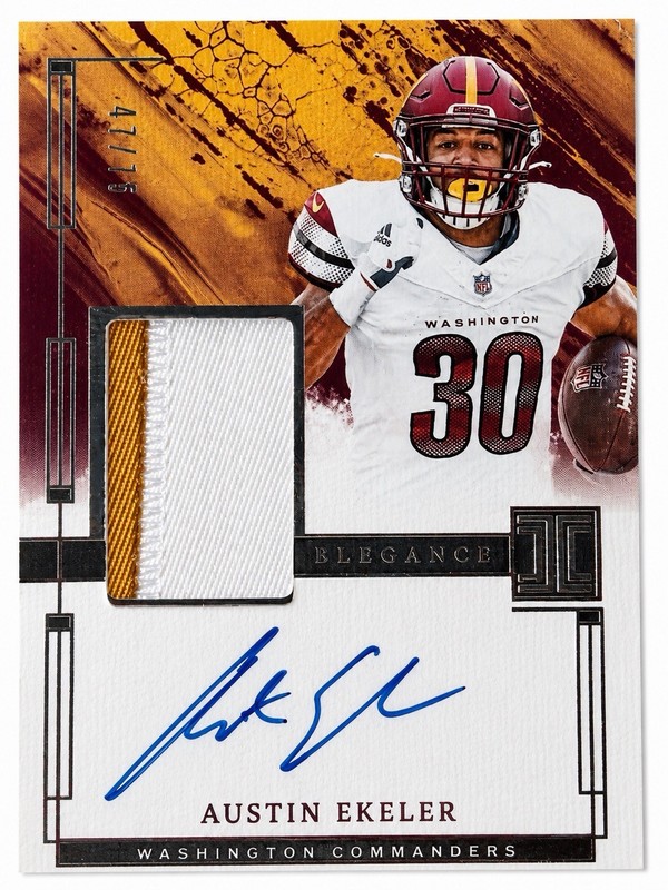 2024 Panini Impeccable Elegance Veteran /75 Austin Ekeler #EVA-AER Patch Auto view 1