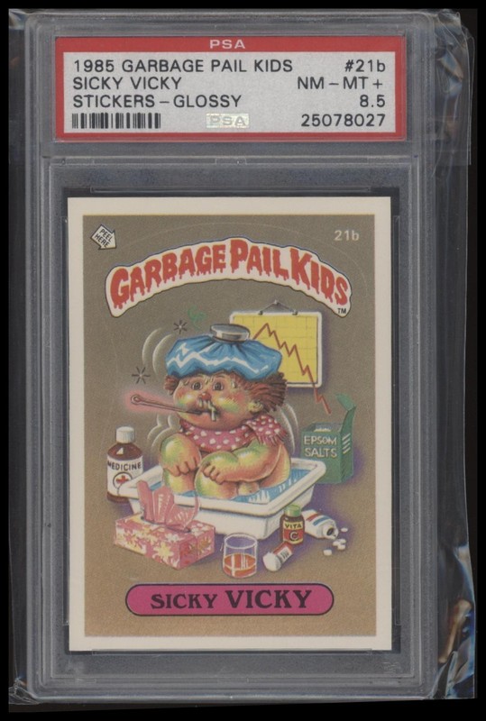 1985 Topps Garbage Pail Kids Series 1 21b Sicky Vicky PSA 8.5 Pop 59 Glossy