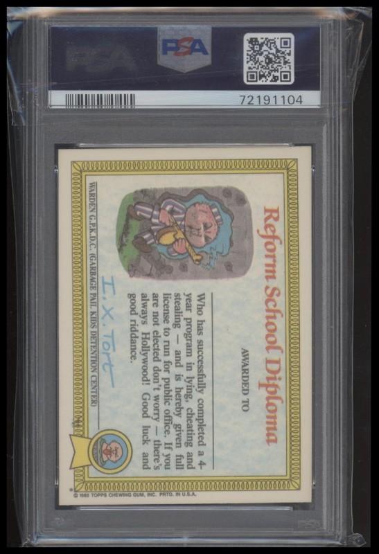 1985 Topps Garbage Pail Kids Series 1 #29a Bony Joanie PSA 9 Pop 118 view 2
