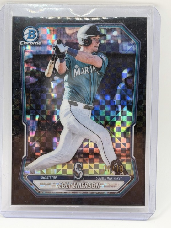 2026 Bowman Baseball Colt Emerson #BCP-108 Black Chrome  7/10 Mariners