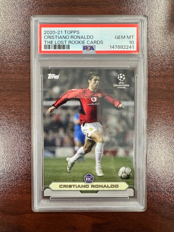 2020-21 TOPPS Cristiano Ronaldo Lost Rookie Cards Manchester United RC PSA 10