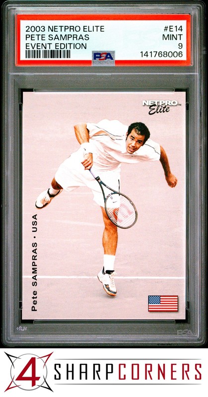 2003 NETPRO ELITE EVENT EDITION #E14 PETE SAMPRAS HOF PSA 9 view 1