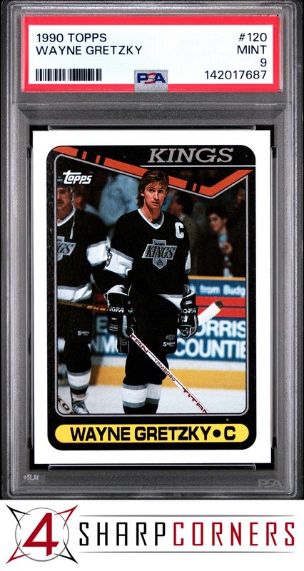 1990 TOPPS #120 WAYNE GRETZKY KINGS HOF PSA 9