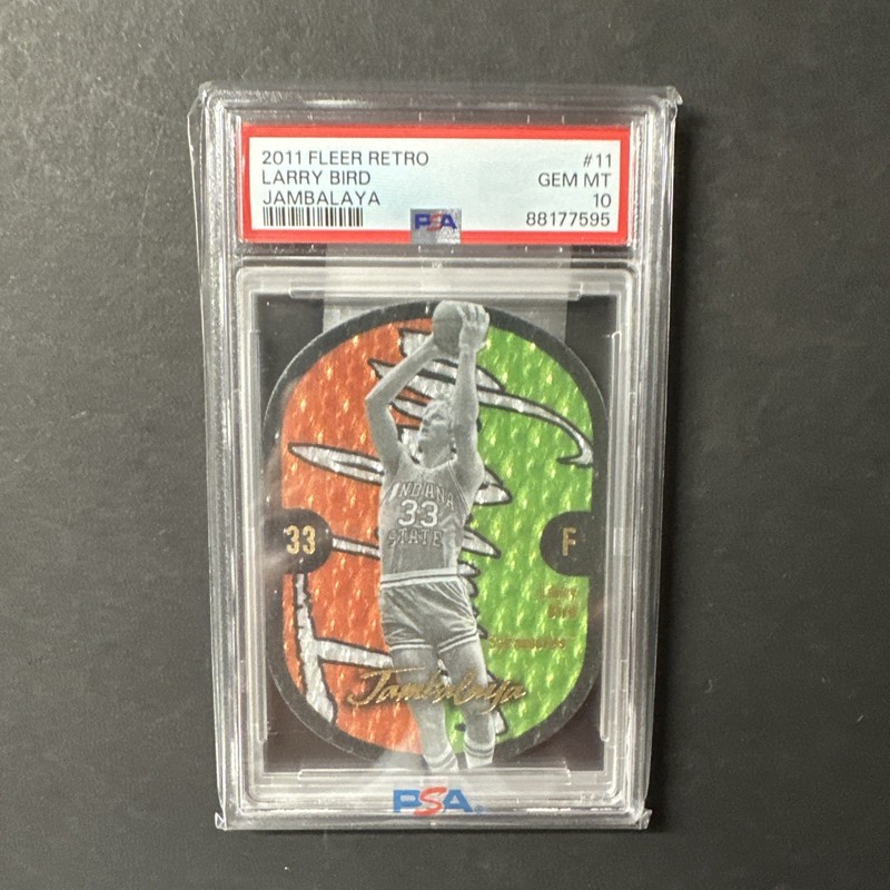 2011 FLEER RETRO JAMBALAYA #11 LARRY BIRD PSA GEM MT 10 POP 1, NONE HIGHER