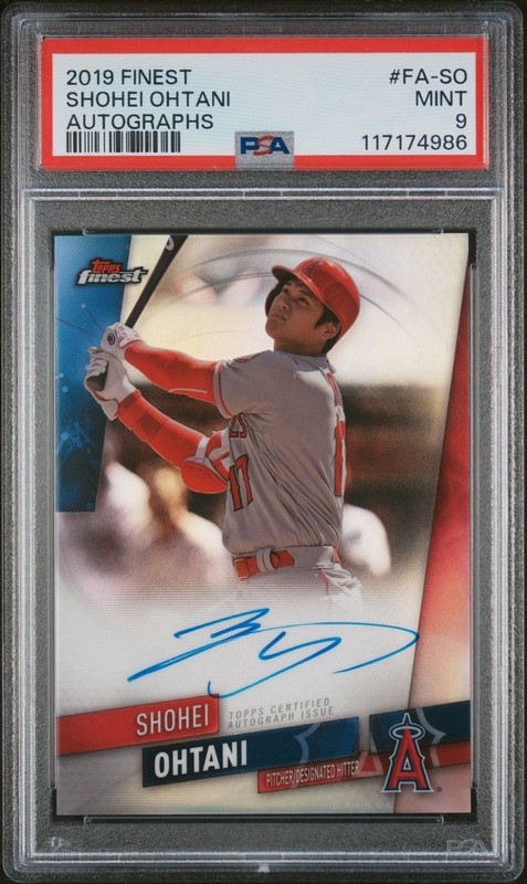 Shohei Ohtani 2019 Topps Finest #FA-SO Chrome Refractor Autograph Auto PSA 9