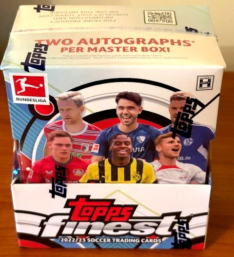 2022/23 TOPPS FINEST BUNDESLIGA SOCCER FACTORY SEALED HOBBY BOX A1 - 2 x AUTO A1 view 2