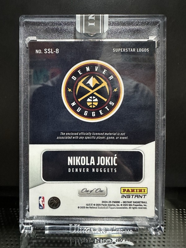 Nikola Jokic 2024-25 Panini NBA Superstar Logos Logoman Ball Patch 1/1 view 2