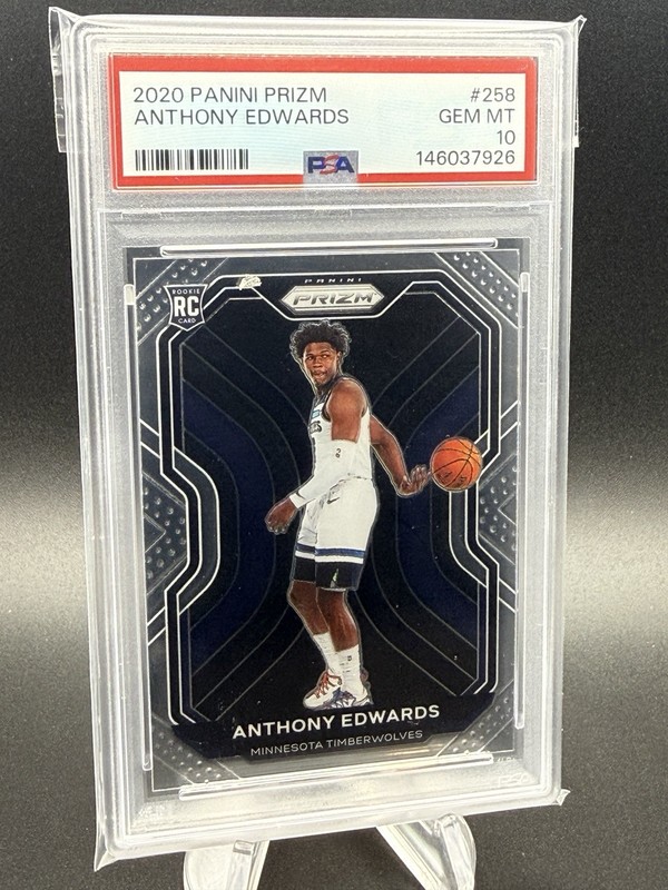 Panini 2020-21 Prizm Anthony Edwards #258 Rookie Base PSA 10