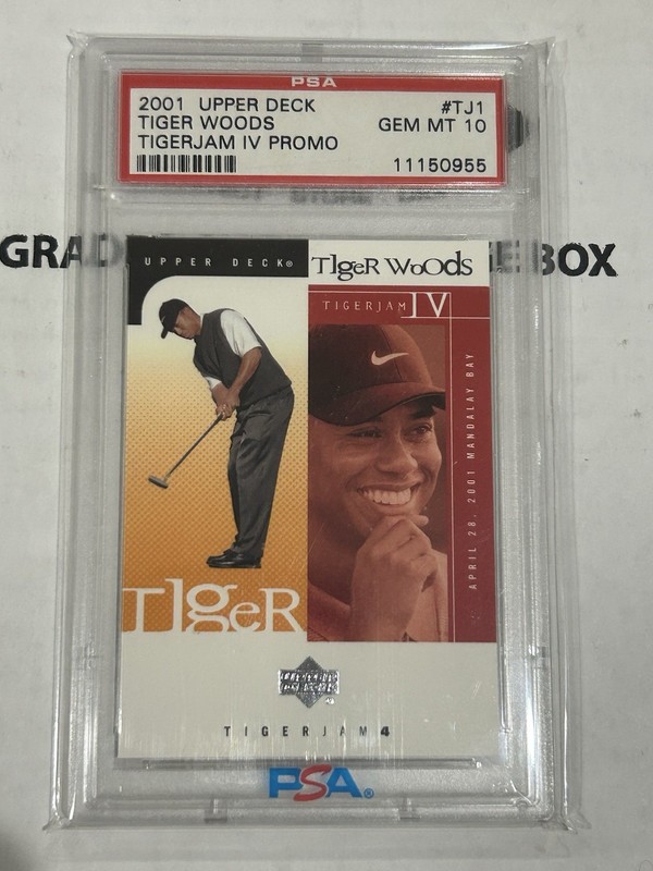 2001 Upper Deck TigerJam IV Promo Tiger Woods RC PSA 10 Low Pop Rookie