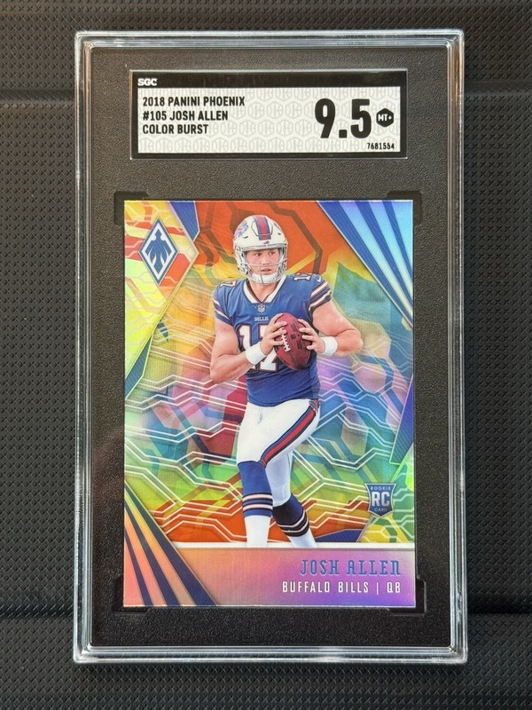 2018 Panini Phoenix - Rookies Josh Allen #105 Color Burst (RC) SGC 9.5