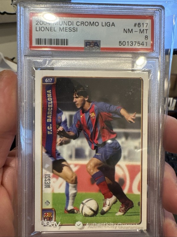 2004-05 Mundicromo Las Fichas de la Liga - Lionel Messi #617 Psa8