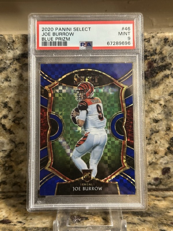 2020 Panini Select Concourse Blue Prizm #46 Joe Burrow Rookie PSA 9 /175