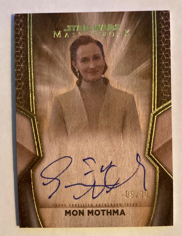 2025 Mon Mothma signed on wood 9/10 Masterwork Star Wars
