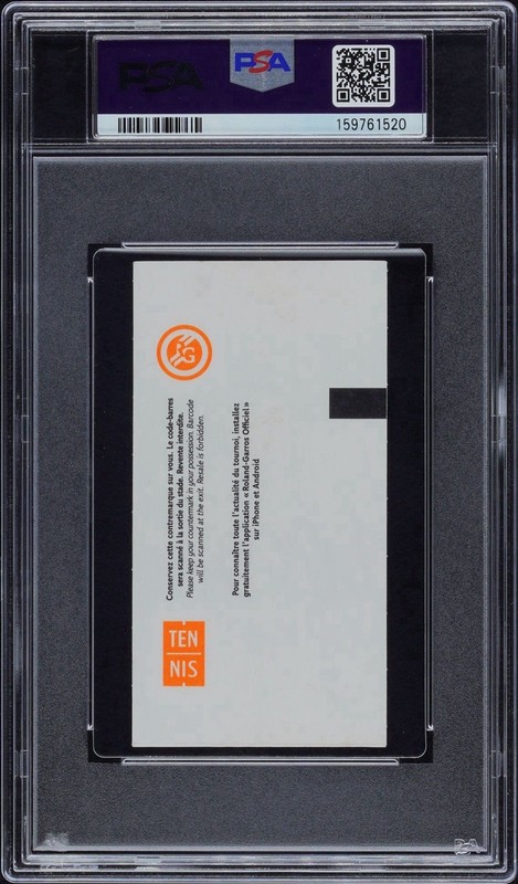 Coco Gauff Signed 2025 Roland Garros French Open Champion Ticket PSA 10 AUTO view 2