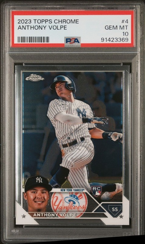 2023 Topps Chrome #4 Anthony Volpe PSA 10