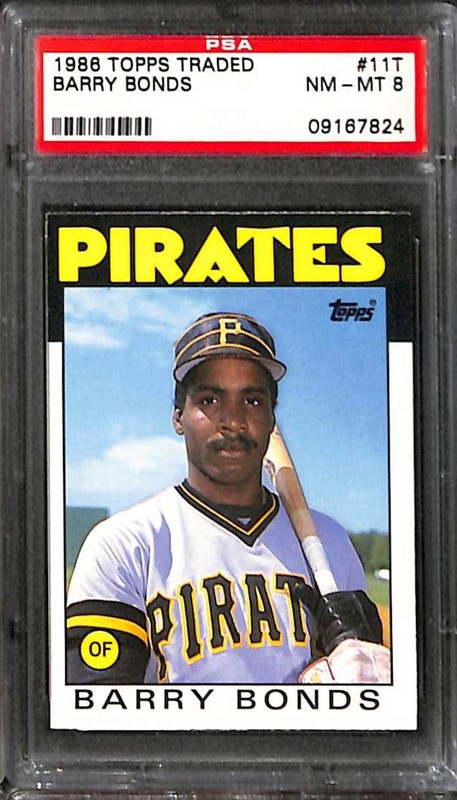 1986 Topps #11T Traded Barry Bonds RC Rookie PSA 8 NM-MT 09167824 