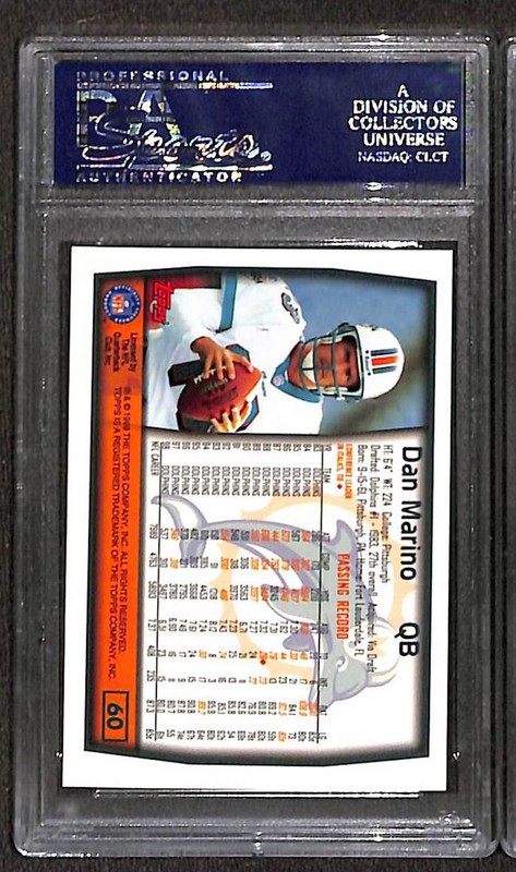 1999 Topps #60 Dan Marino PSA 9 Mint 22794727  view 2