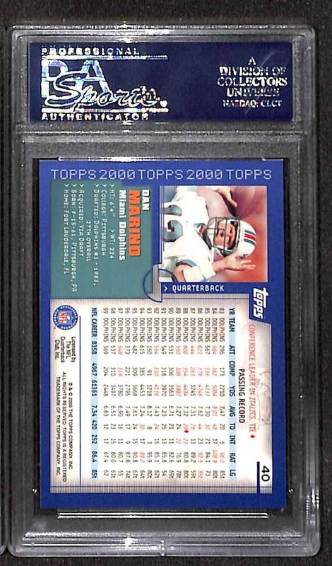 2000 Topps #40 Dan Marino PSA 9 Mint 22659268  view 2