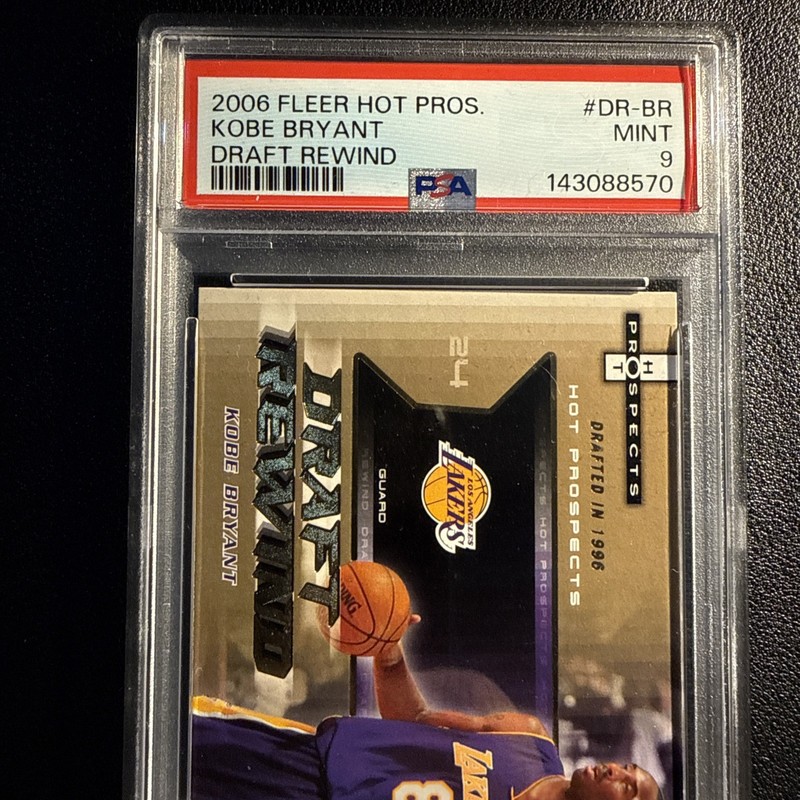 2006 Fleer Hot Prospects #DR-BR Kobe Bryant DRAFT REWIND Gem Mint PSA 9 view 2