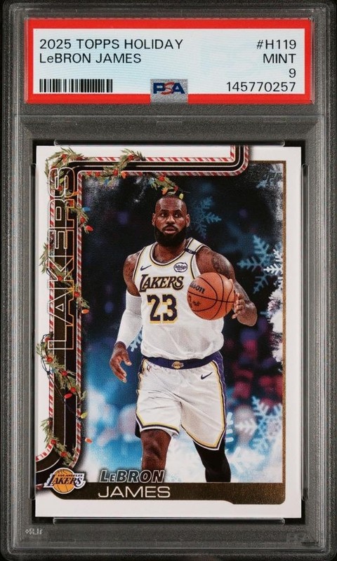 2025 Topps Holiday LeBron James #H119 - PSA 9 MINT