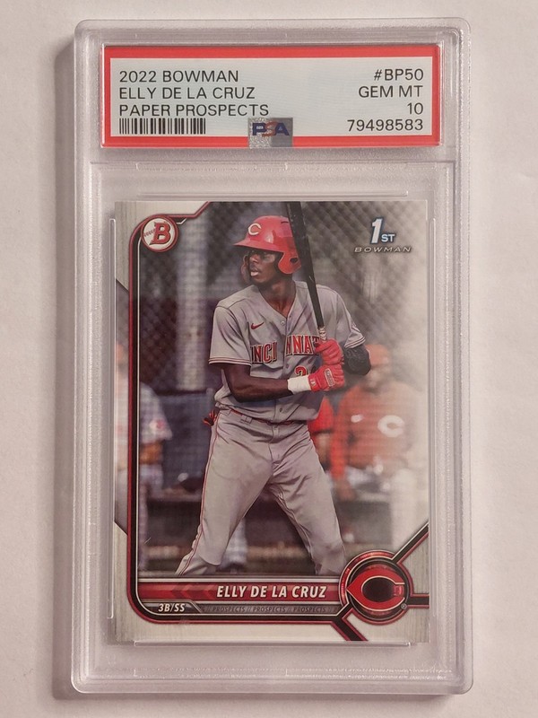 PSA 10 ELLY DE LA CRUZ 1st 2022 Bowman Paper Prospect Rookie Card RC GEM MINT