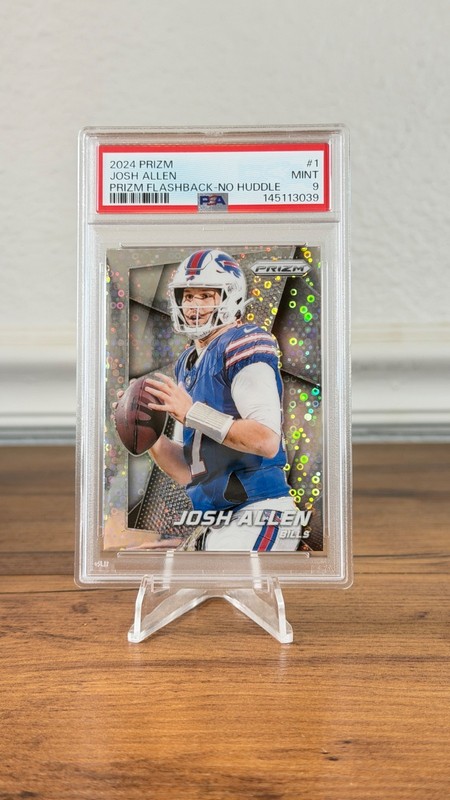 2024 Panini Prizm #1 Josh Allen Prizm Flashback No Huddle PSA 9 MINT
