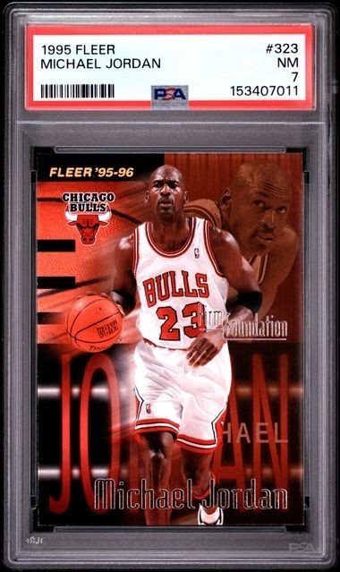 MICHAEL JORDAN 1995 FLEER #323 MICHAEL JORDAN PSA NM 7 153407011