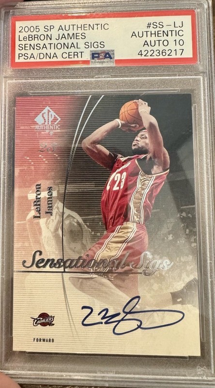 2005-06 SP Authentic LeBron James Sensational Sigs SS-LJ Auto PSA 10 Cavs